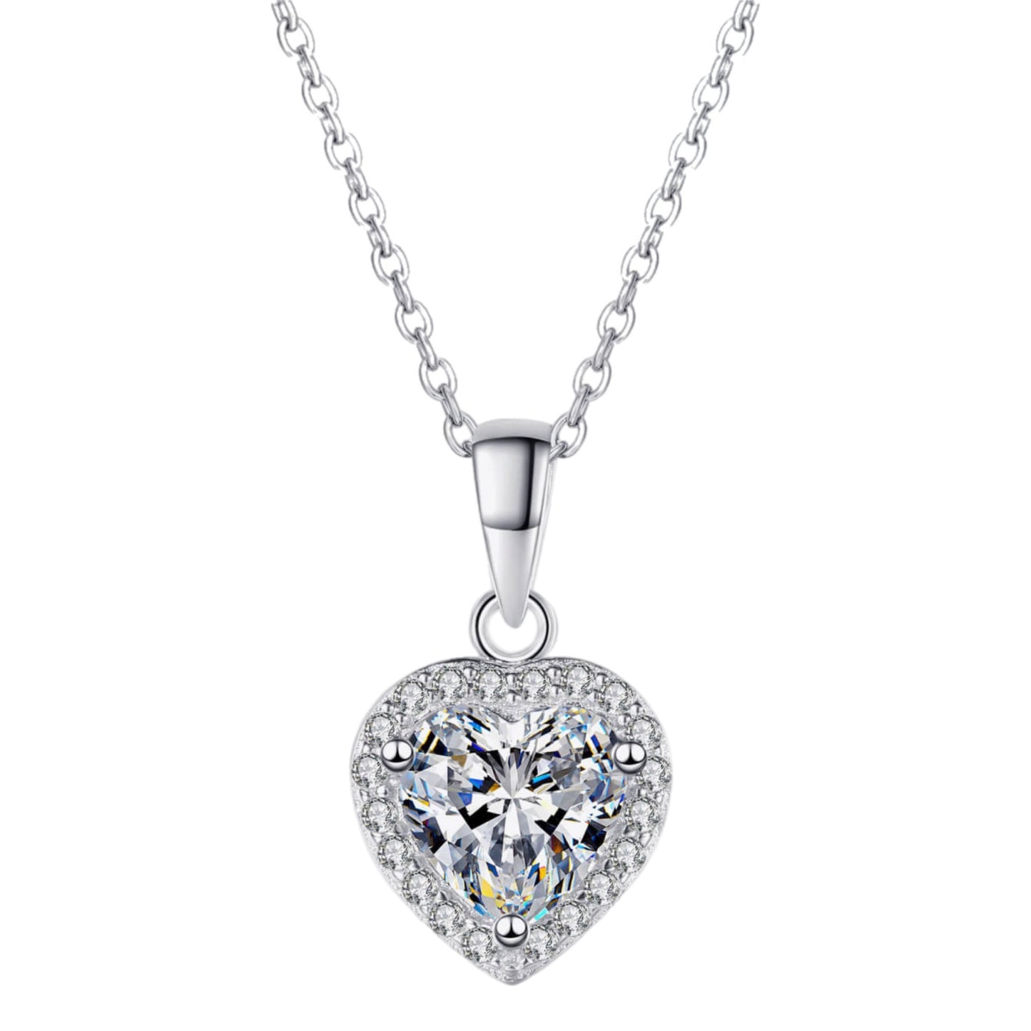 Moissanite Heart Necklace