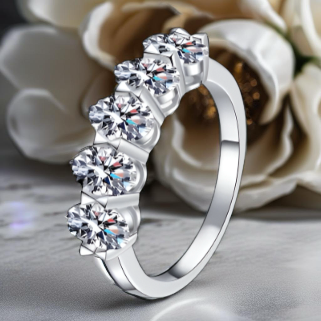 2.5 Carat Moissanite Sterling Silver Ring