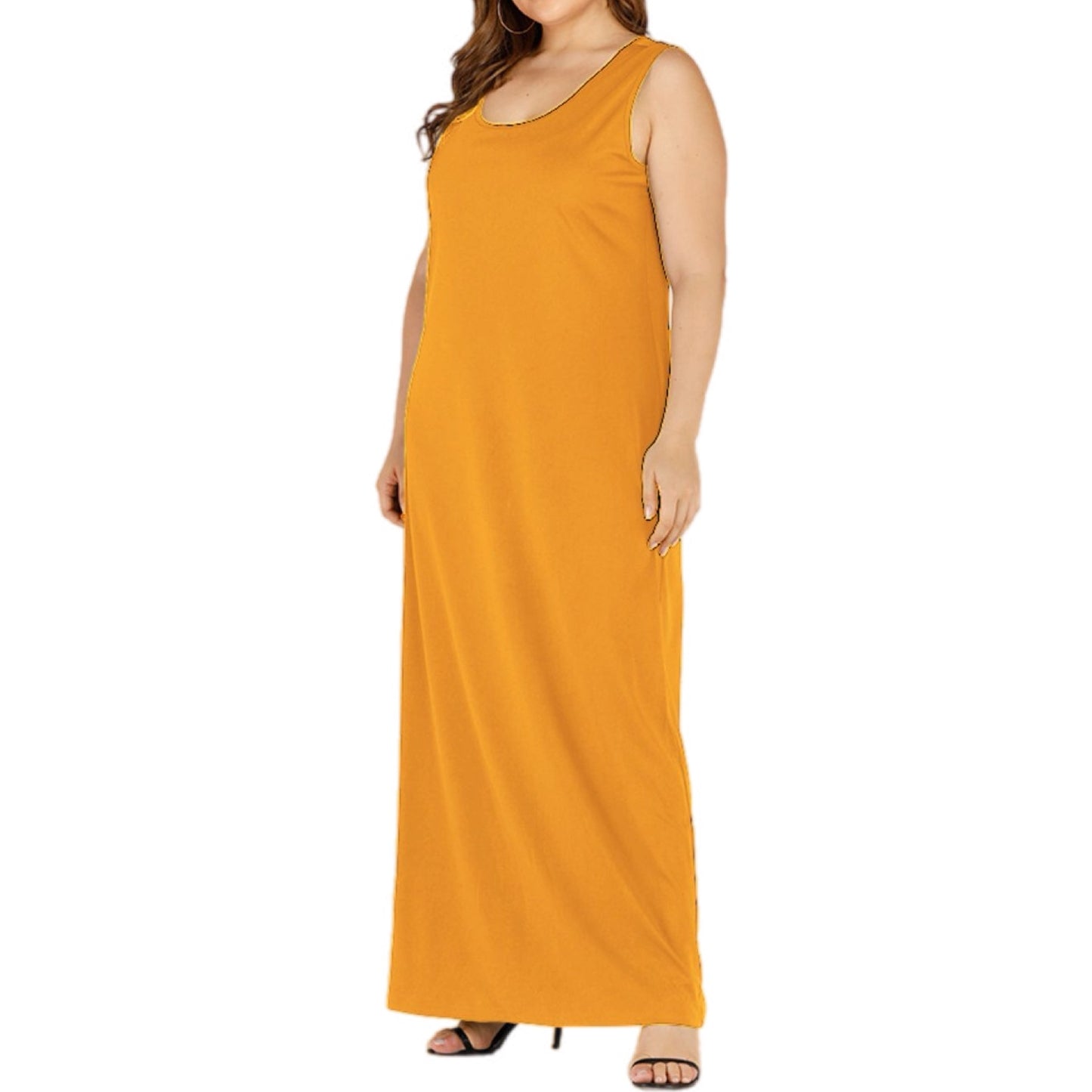 Plus Size Scoop Neck Maxi Tank Dress