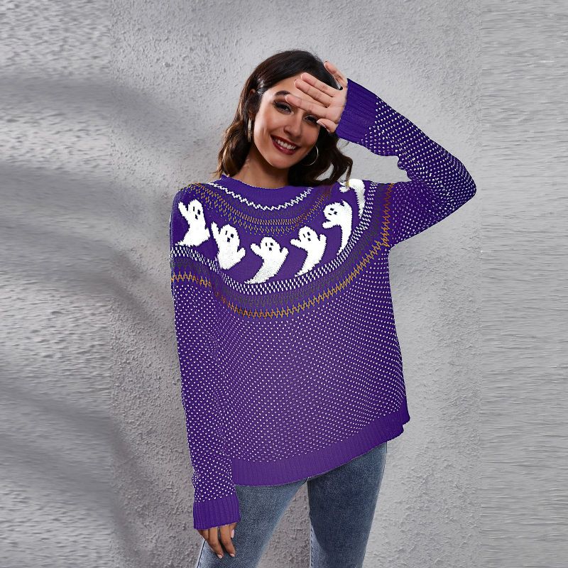 Halloween Ghost Knit Sweater