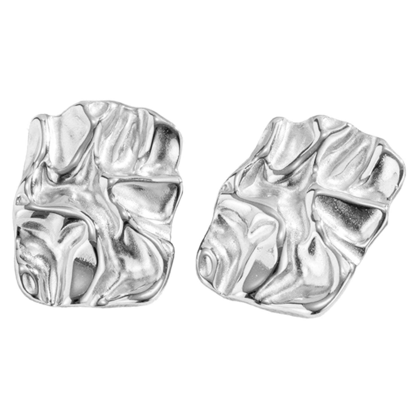 Sculptural Chic Stainless Steel Earrings