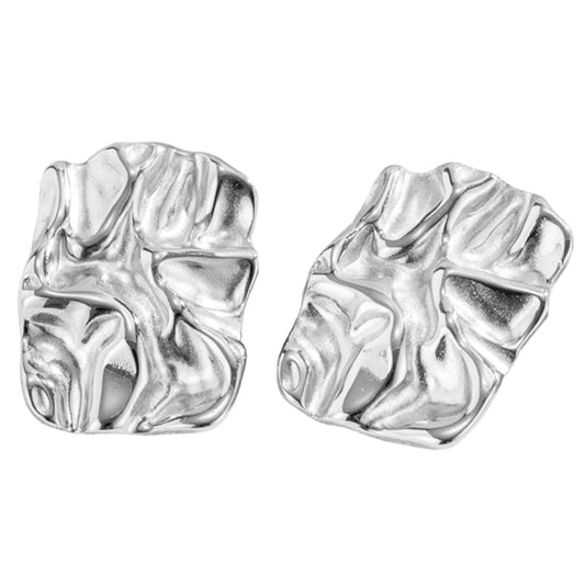 Sculptural Chic Stainless Steel Earrings