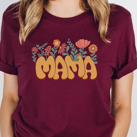 Mama Flower Garden Spring Time Graphic Tee