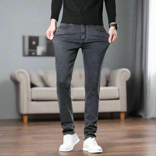 Stretch Slim Straight Denim Pants