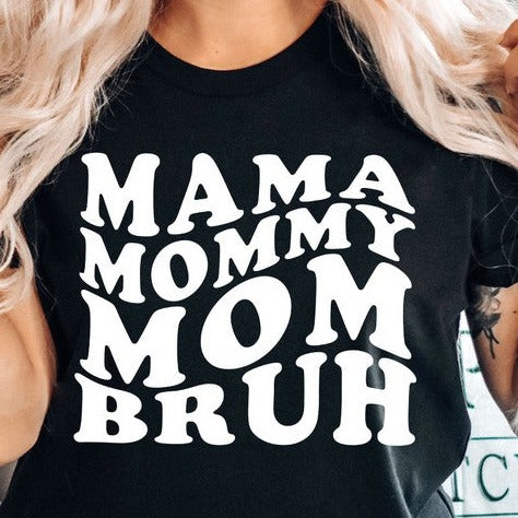 Plus Mama Mommy Mom Bruh Graphic Tee - Plus