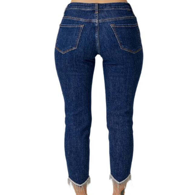 Mid Rise Crop Skinny Jeans