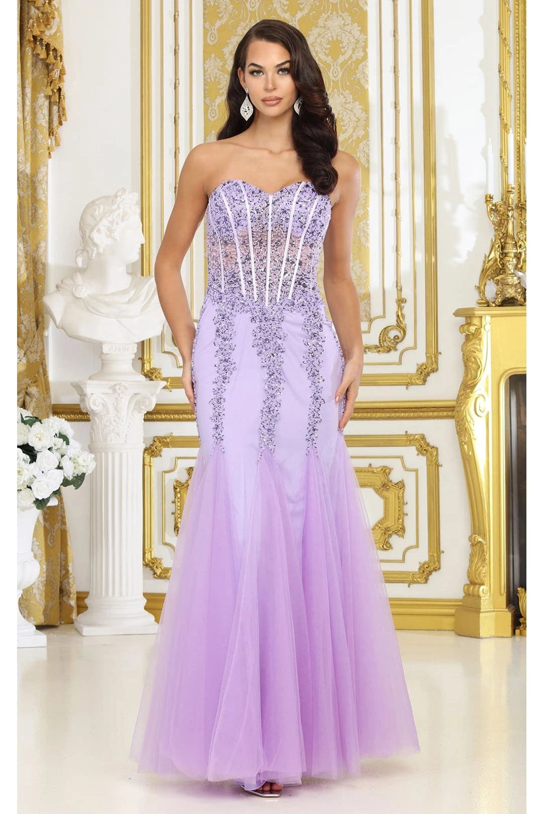 Corset Mermaid Strapless Special Occasion Gown