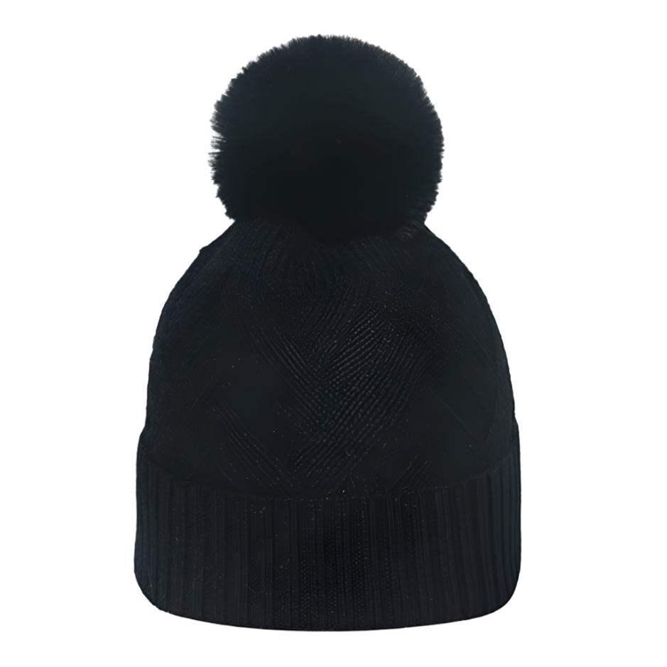 Roll Rim Beanie with Pompom