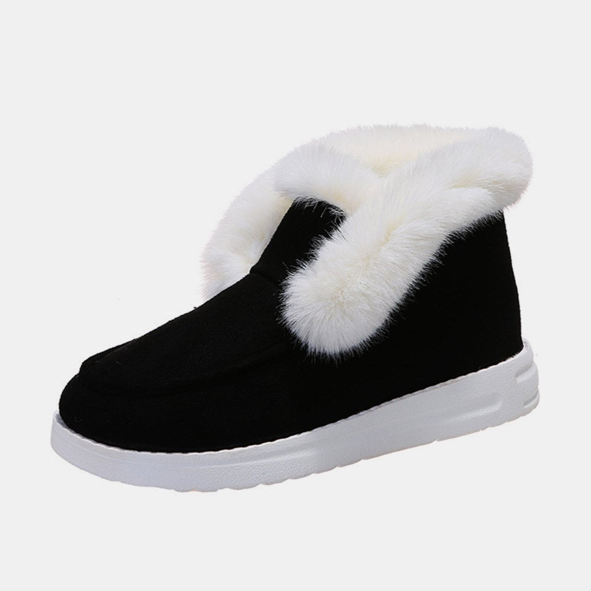 Furry Suede Snow Boots