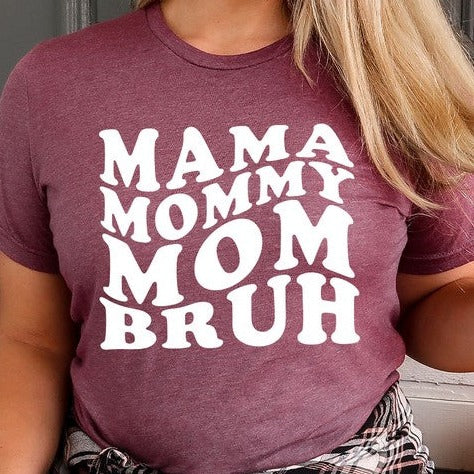 Plus Mama Mommy Mom Bruh Graphic Tee - Plus