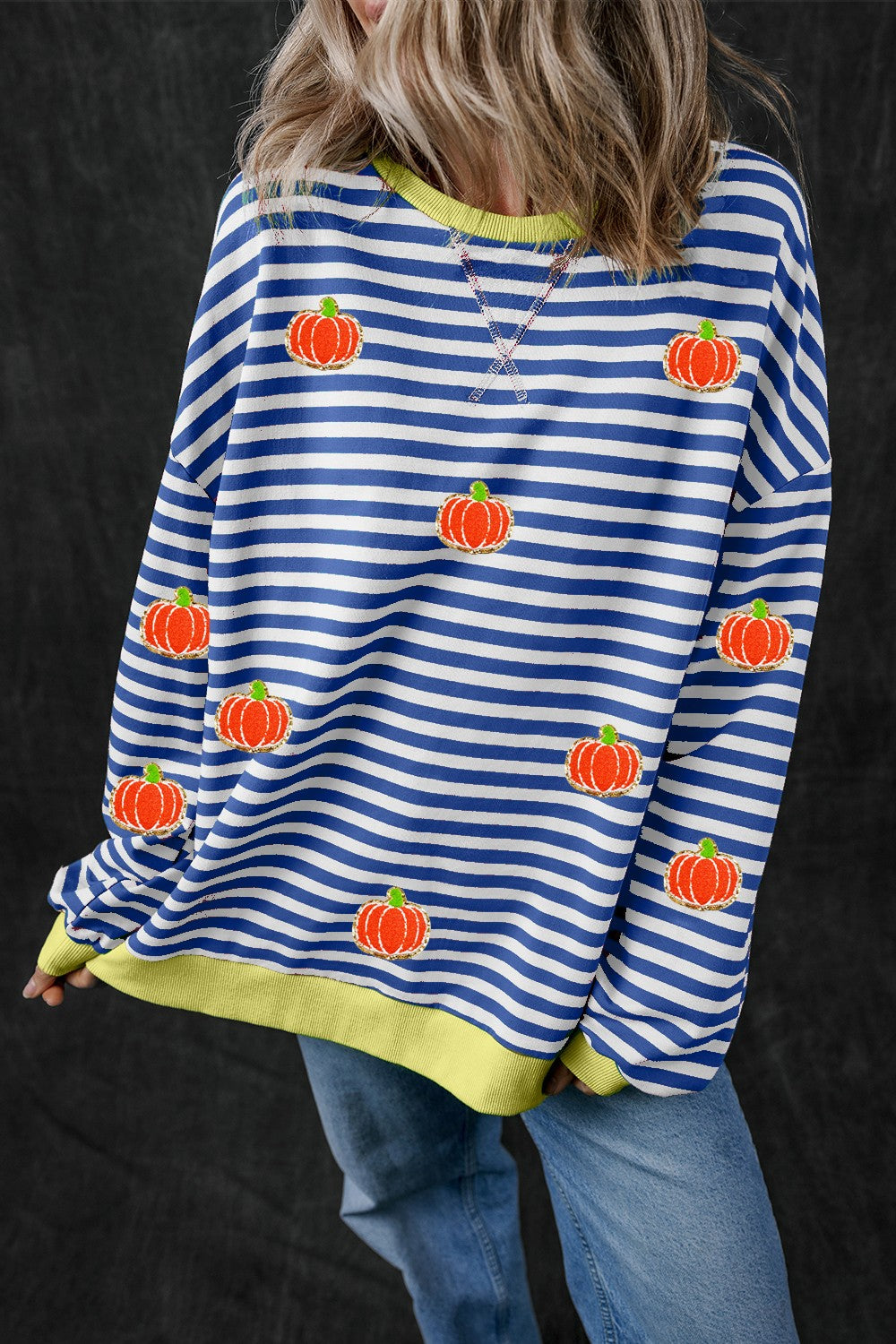 Pumpkin Striped Sweatshirt