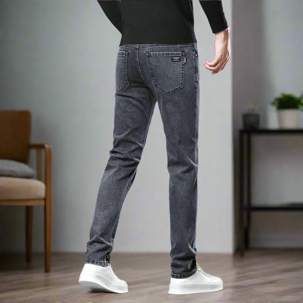 Stretch Slim Straight Denim Pants