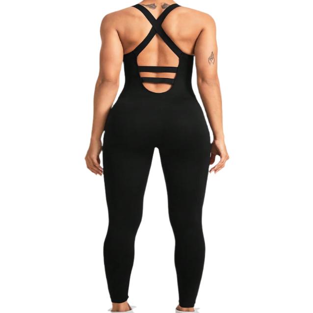 Crisscross Wide Strap Jumpsuit