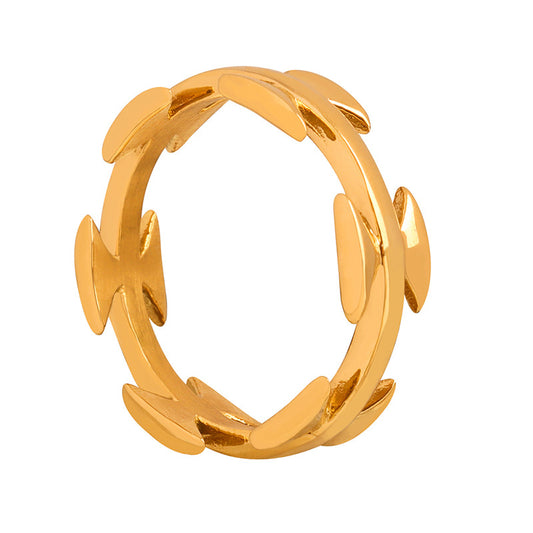 Gold Steel Wire Ring