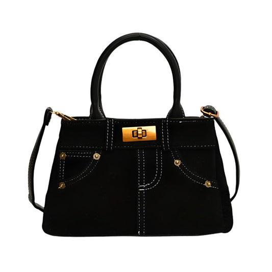 Suede Adjustable Strap Double-Use Handbag