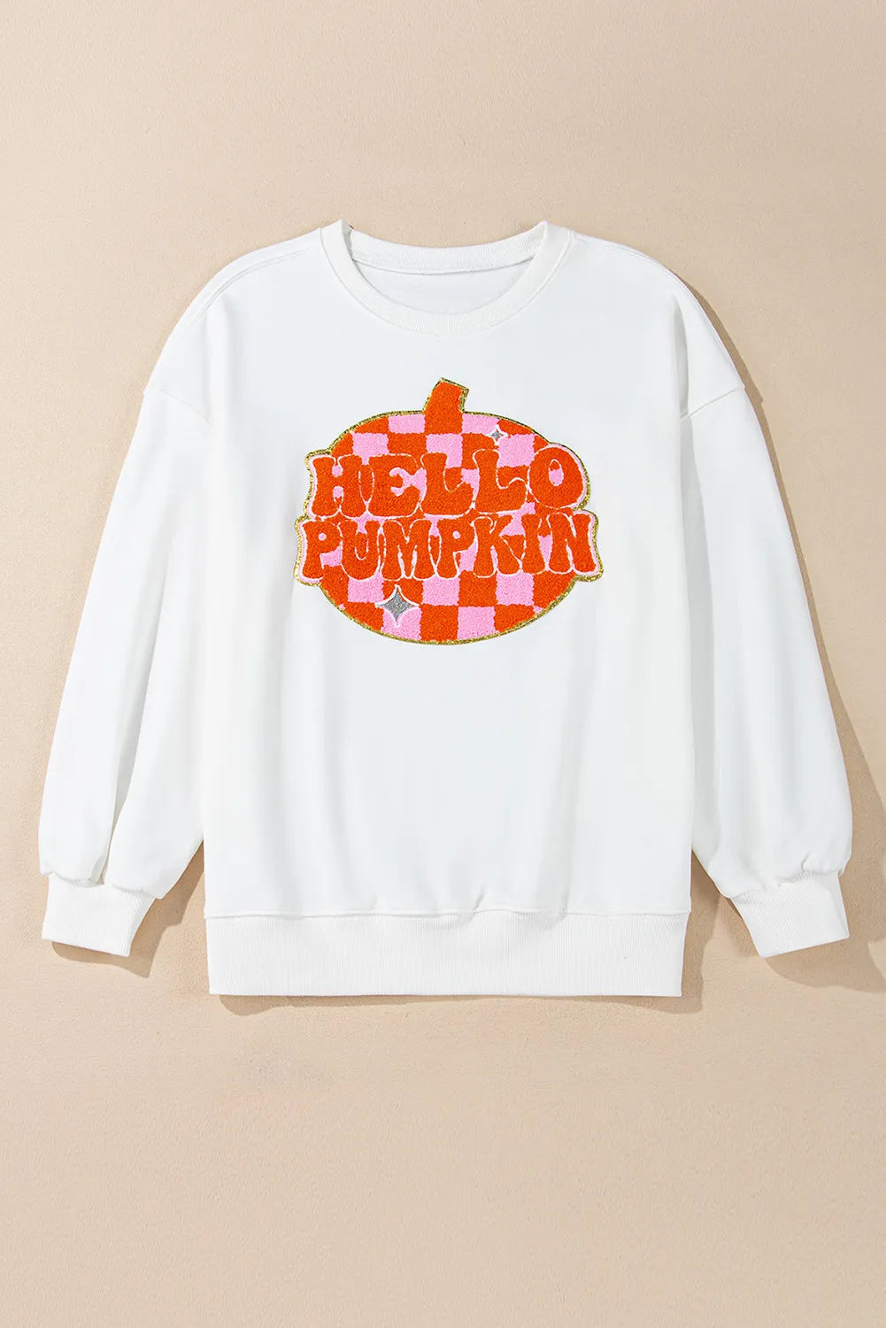 Hello Pumpkin Graphic Round Neck Sweatshirt