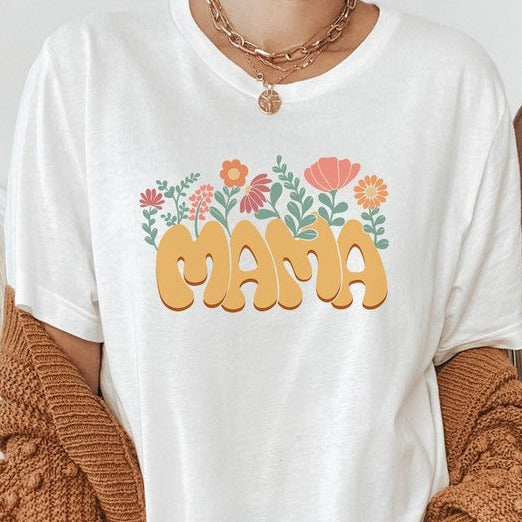 Mama Flower Garden Spring Time Graphic Tee