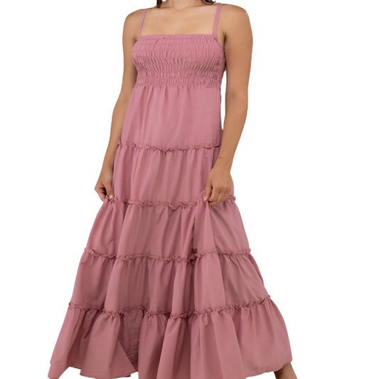 Woven Tiered Maxi Dress