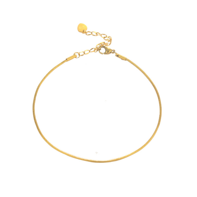 Gold Steel Chain Anklet