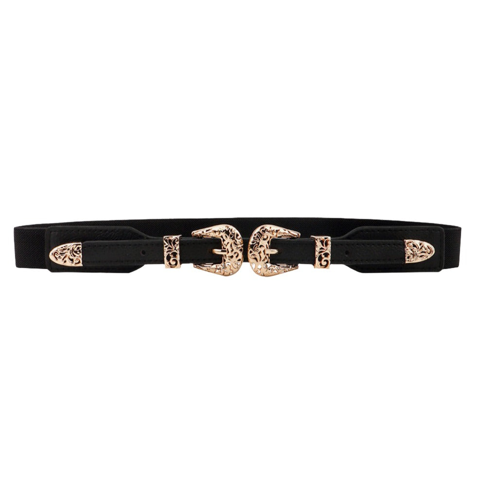 Double Buckle Elastic Belt