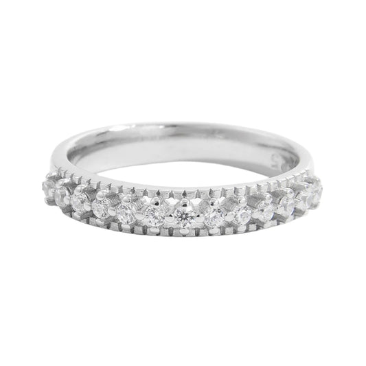 925 Sterling Silver CZ Pave Ring