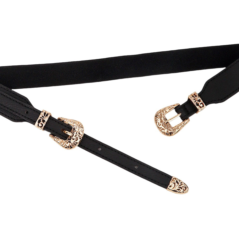 Double Buckle Elastic Belt