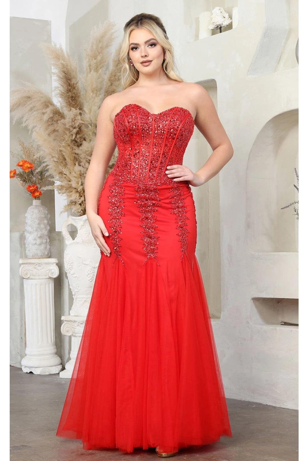 Corset Mermaid Strapless Special Occasion Gown