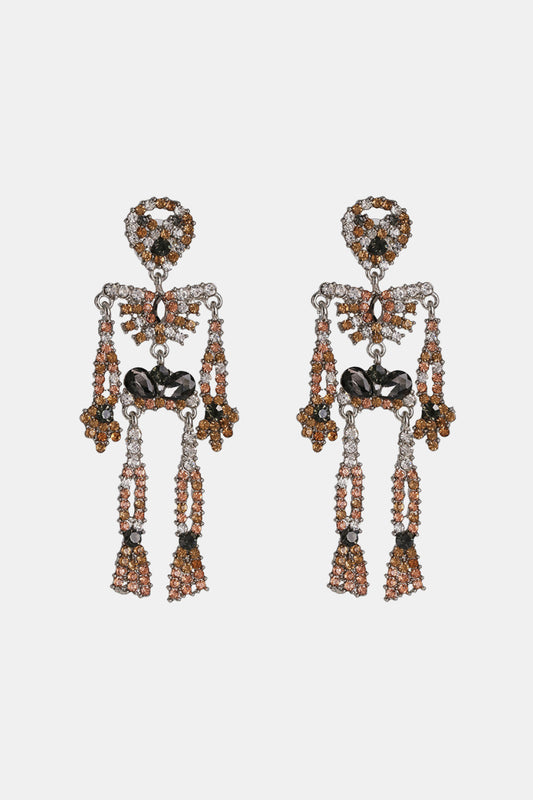 Skeleton Glass Dangle Earrings