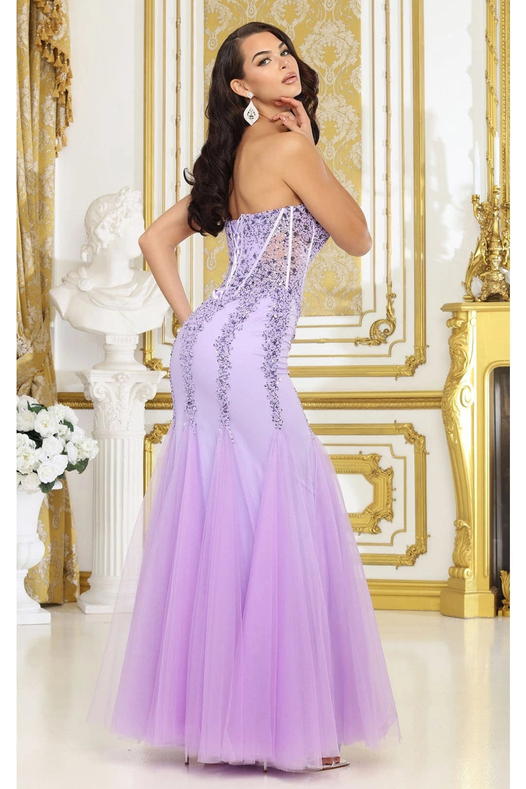 Corset Mermaid Strapless Special Occasion Gown