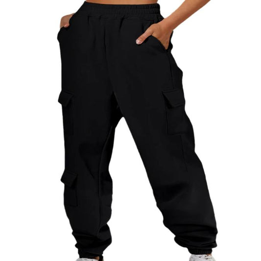 Pocketed Elastic Waist Active Joggers