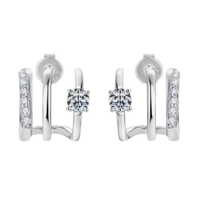 Moissanite 925 Sterling Silver Earrings