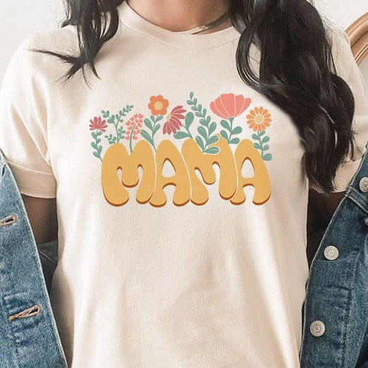 Mama Flower Garden Spring Time Graphic Tee