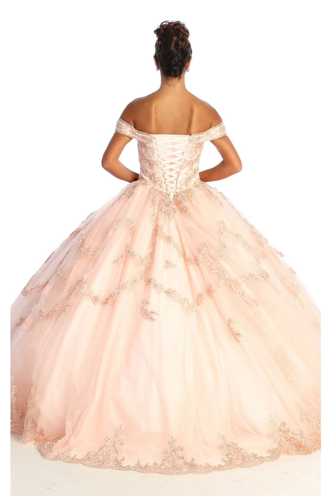 Embroidered Quince Ball Gown