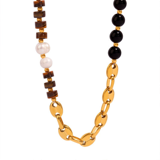 Gold Gemstone Statement Necklace