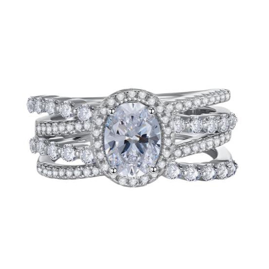 3 Carat Moissanite 925 Sterling Silver Ring