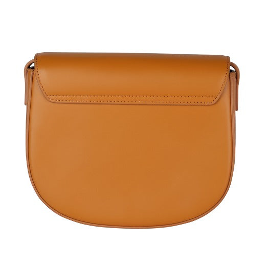 Medium Tan Vegan Leather Crossbody Bag