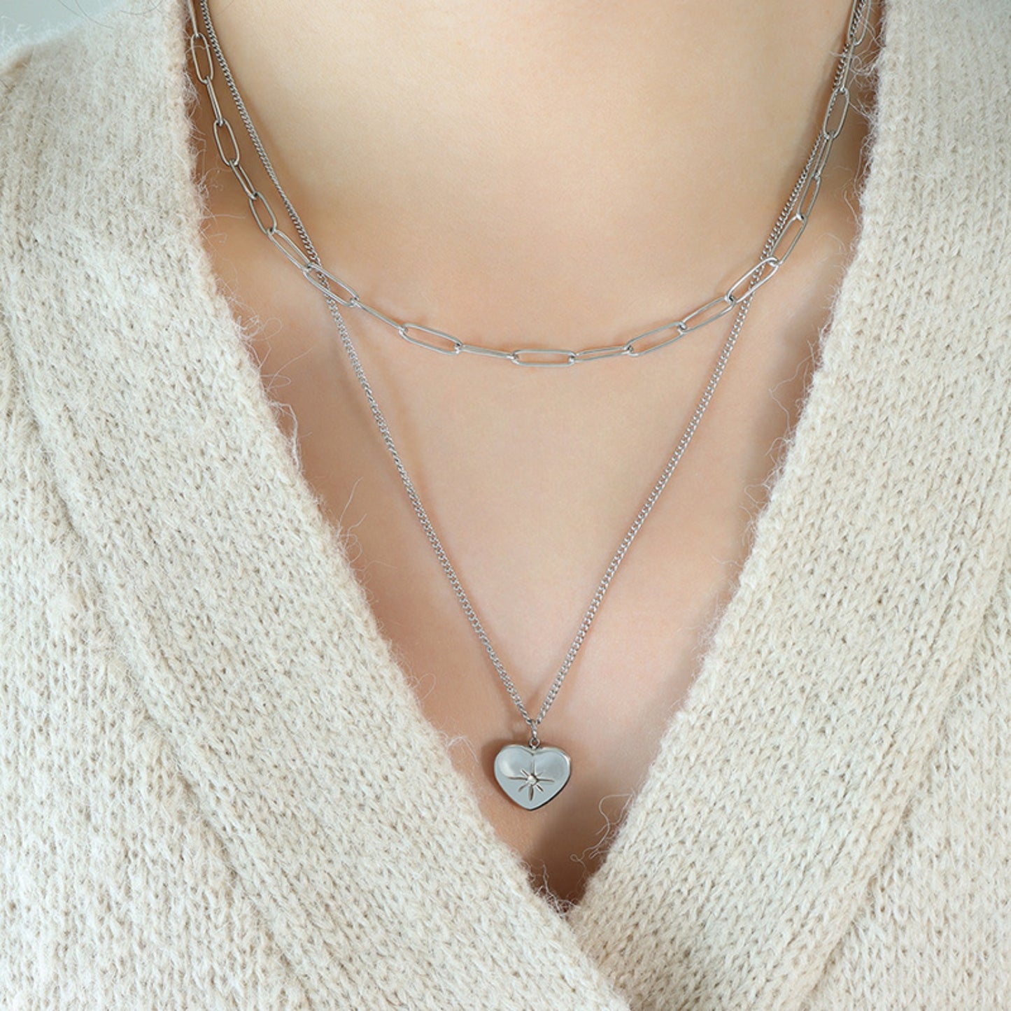 Golden Luminary Heart Necklace