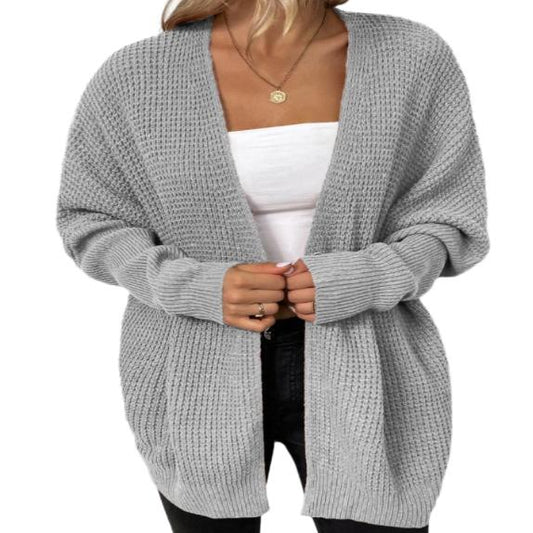 Open Front Dropped Shoulder Cardigan