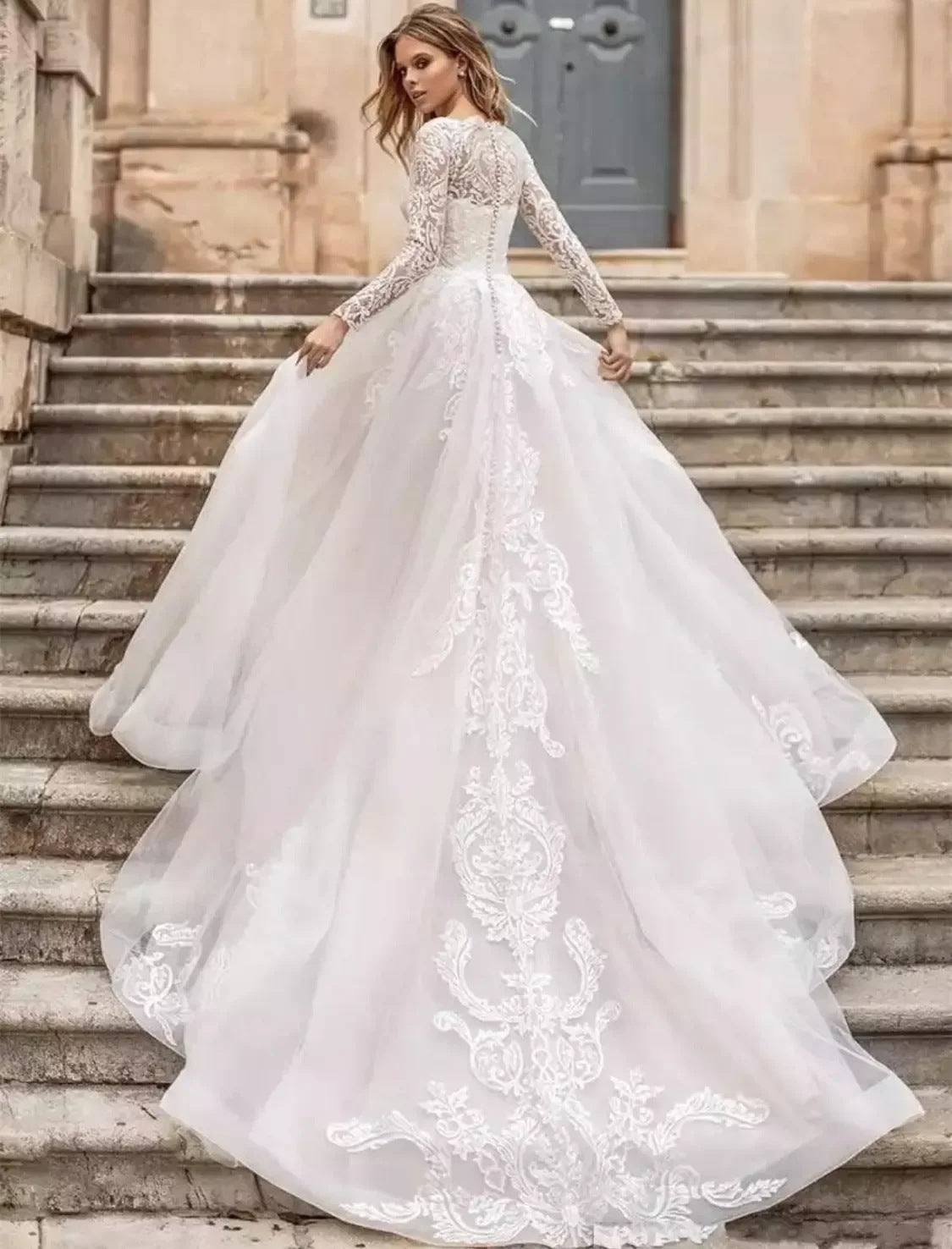 Long Sleeve Lace Wedding Dress