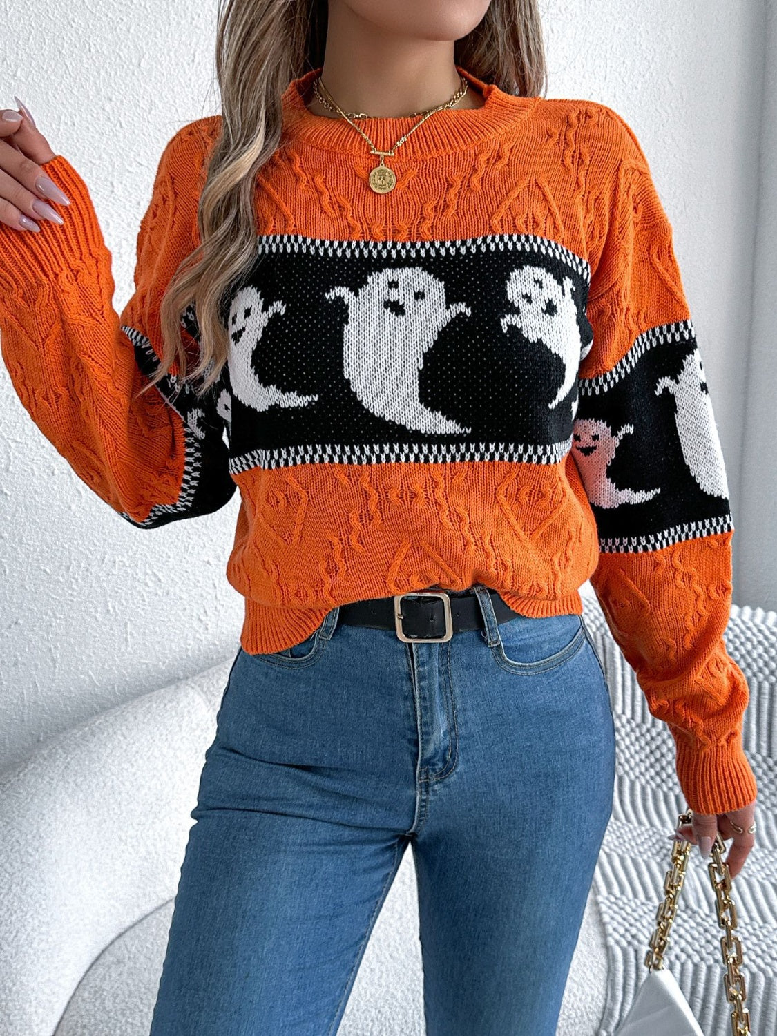 Ghost Round Neck Sweater