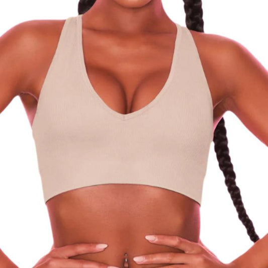 Scoop Neck Wide Strap Sports Bra