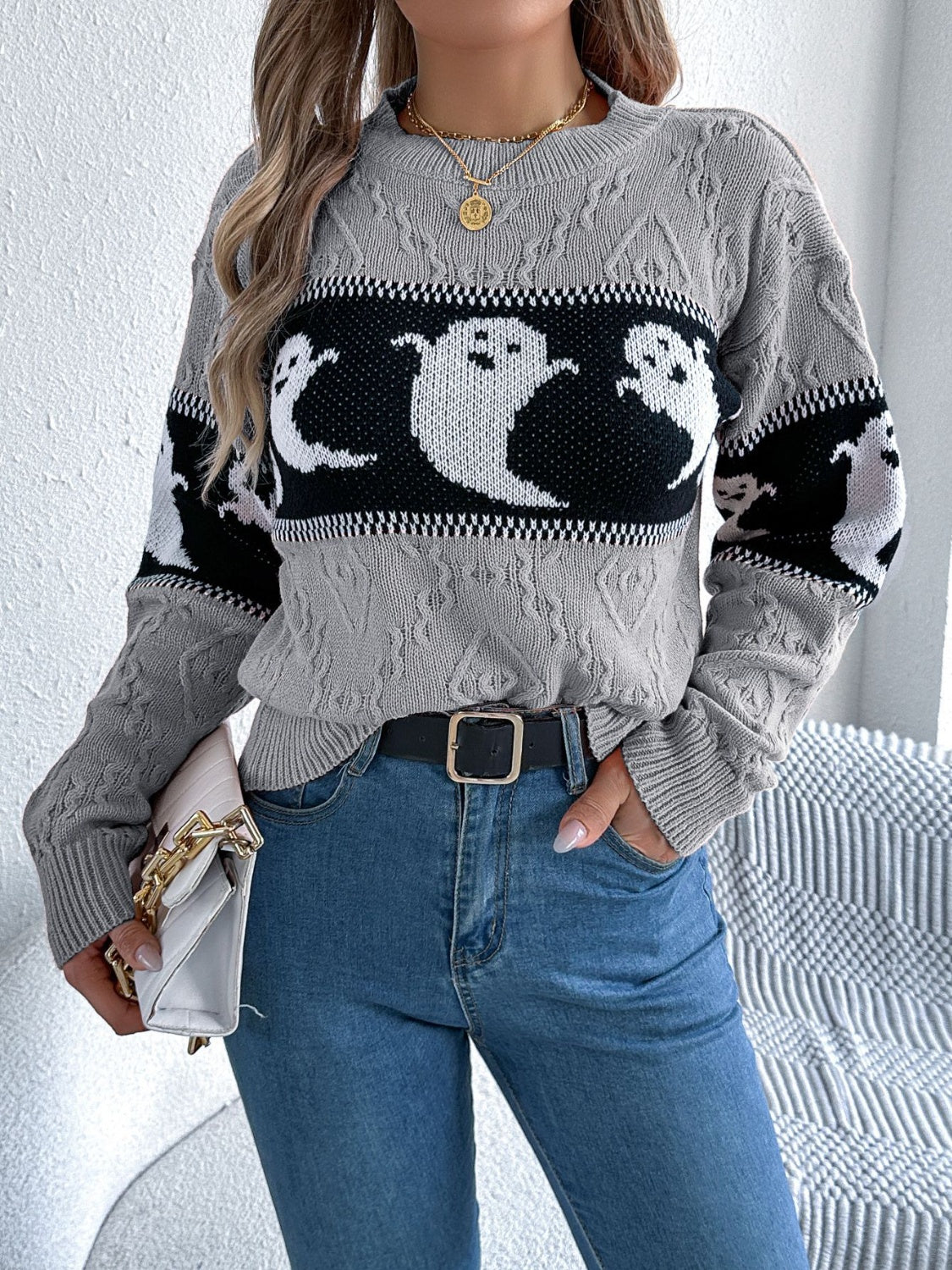 Ghost Round Neck Sweater