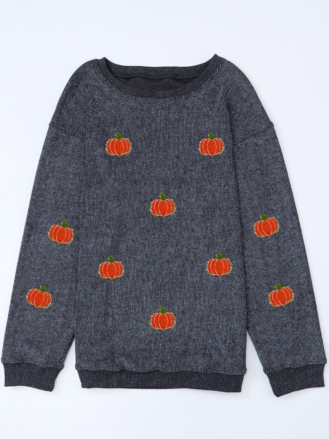 Pumpkin Round Neck Sweatshirt