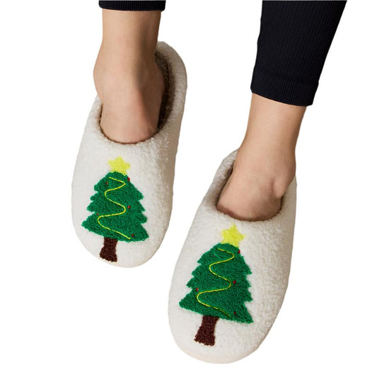 Christmas Tree Cozy Slippers