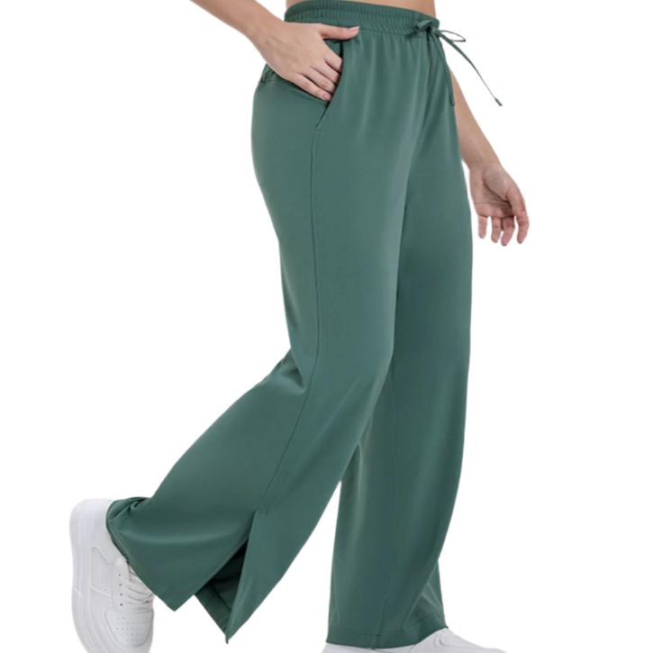 Slit Wide Leg Active Pants