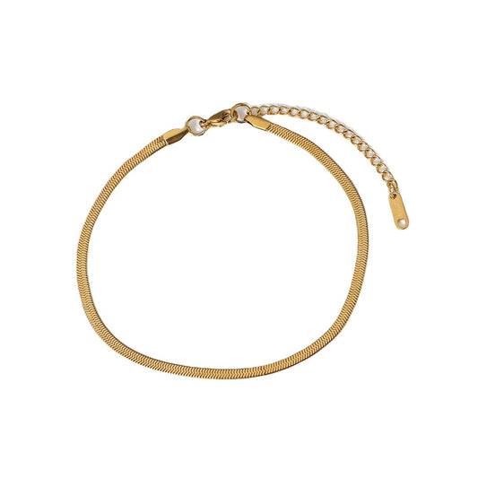 Gold Steel Snake Chain Anklet