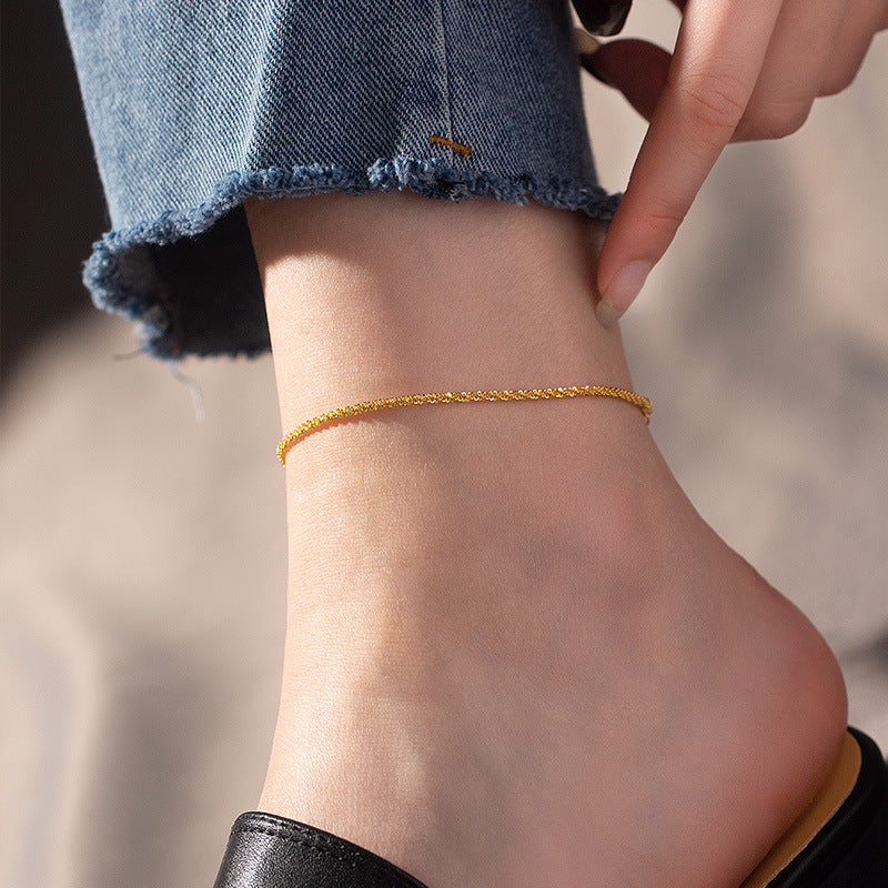 Gold Steel Chain Anklet