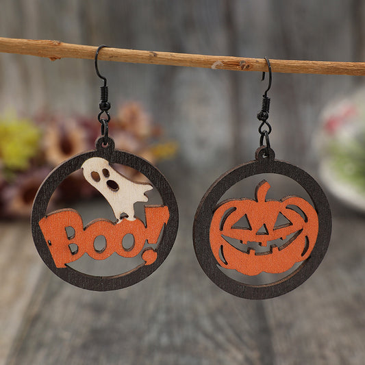 Pumpkin Wooden Earrings