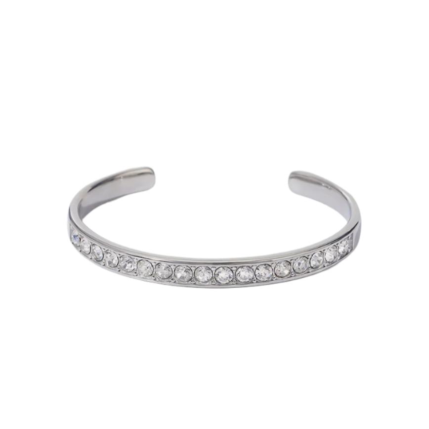 Stainless Steel Inlaid CZ Bracelet