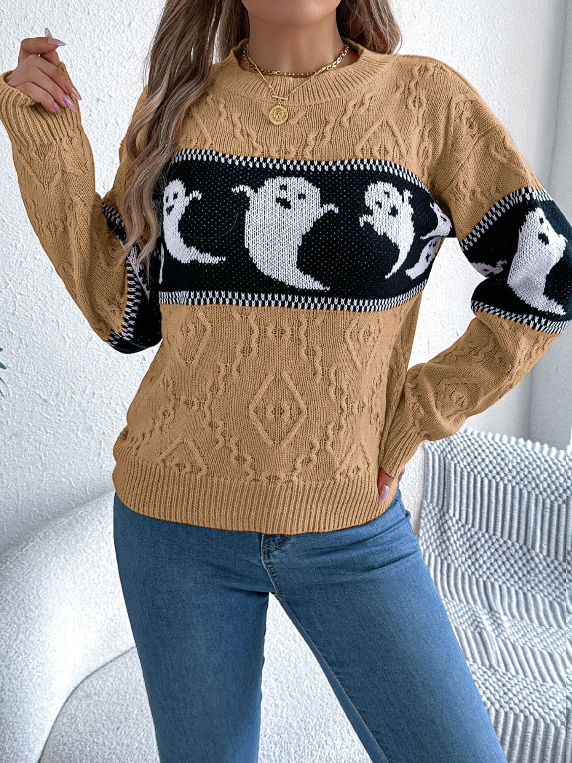 Ghost Round Neck Sweater